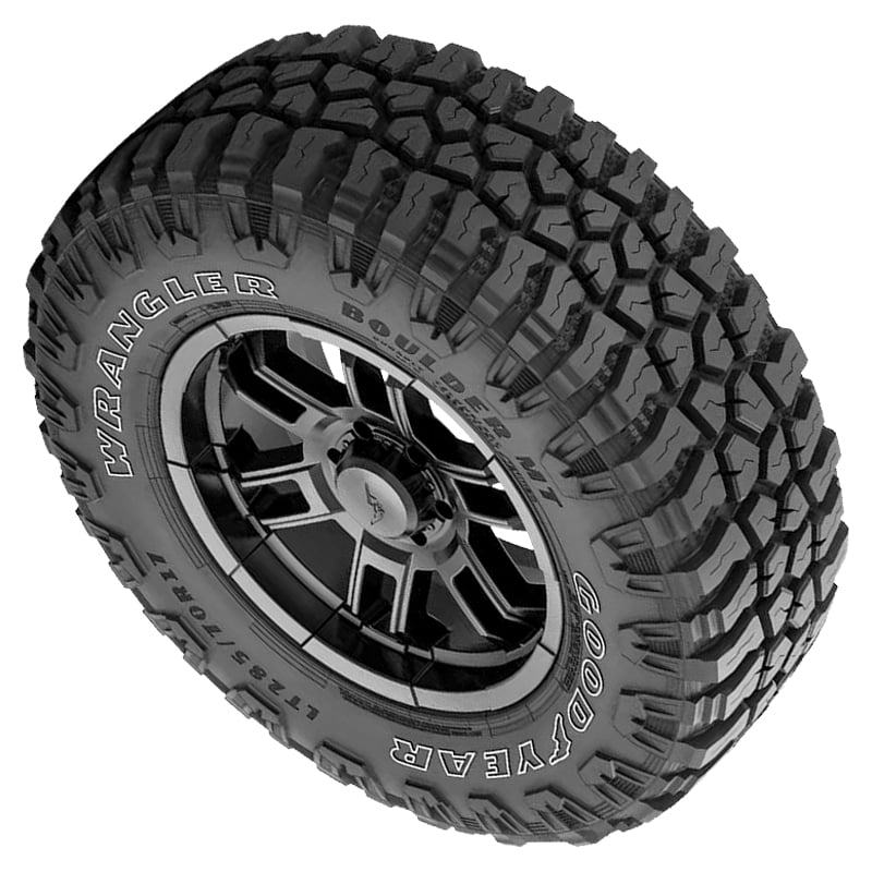4 Goodyear Wrangler Boulder MT OWL 285/70R17 121Q All Terrain Mud Tires 10 PLY 753004001 / 285/70/17 / 2857017 Goodyear