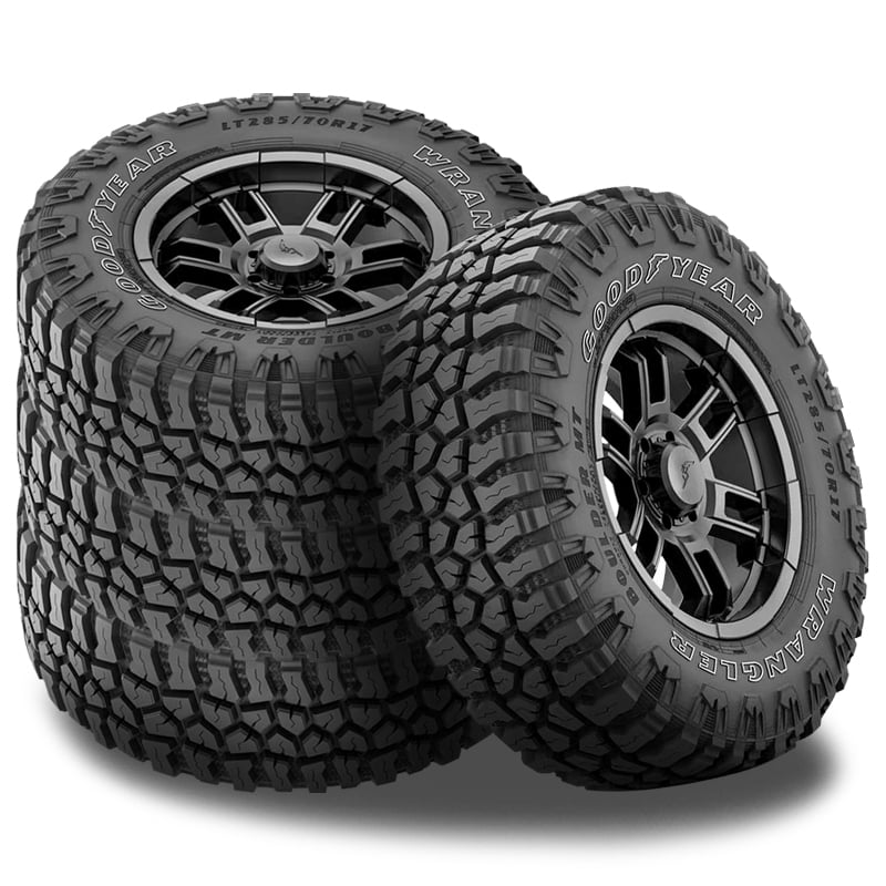 4 Goodyear Wrangler Boulder MT OWL 285/70R17 121Q All Terrain Mud Tires 10 PLY 753004001 / 285/70/17 / 2857017 Goodyear