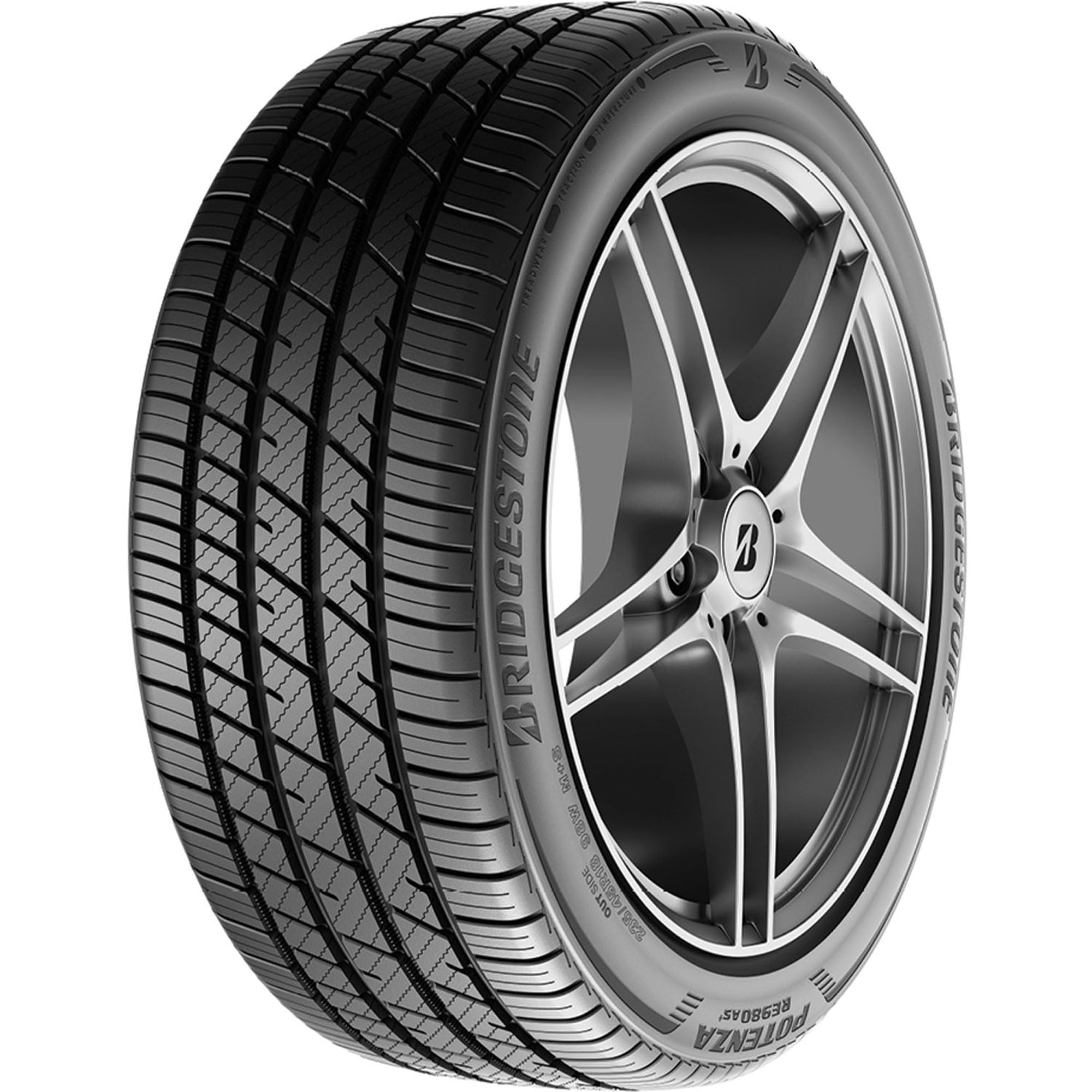 Bridgestone Potenza RE980AS+ Performance 215/55R17 94W Passenger Tire Bridgestone