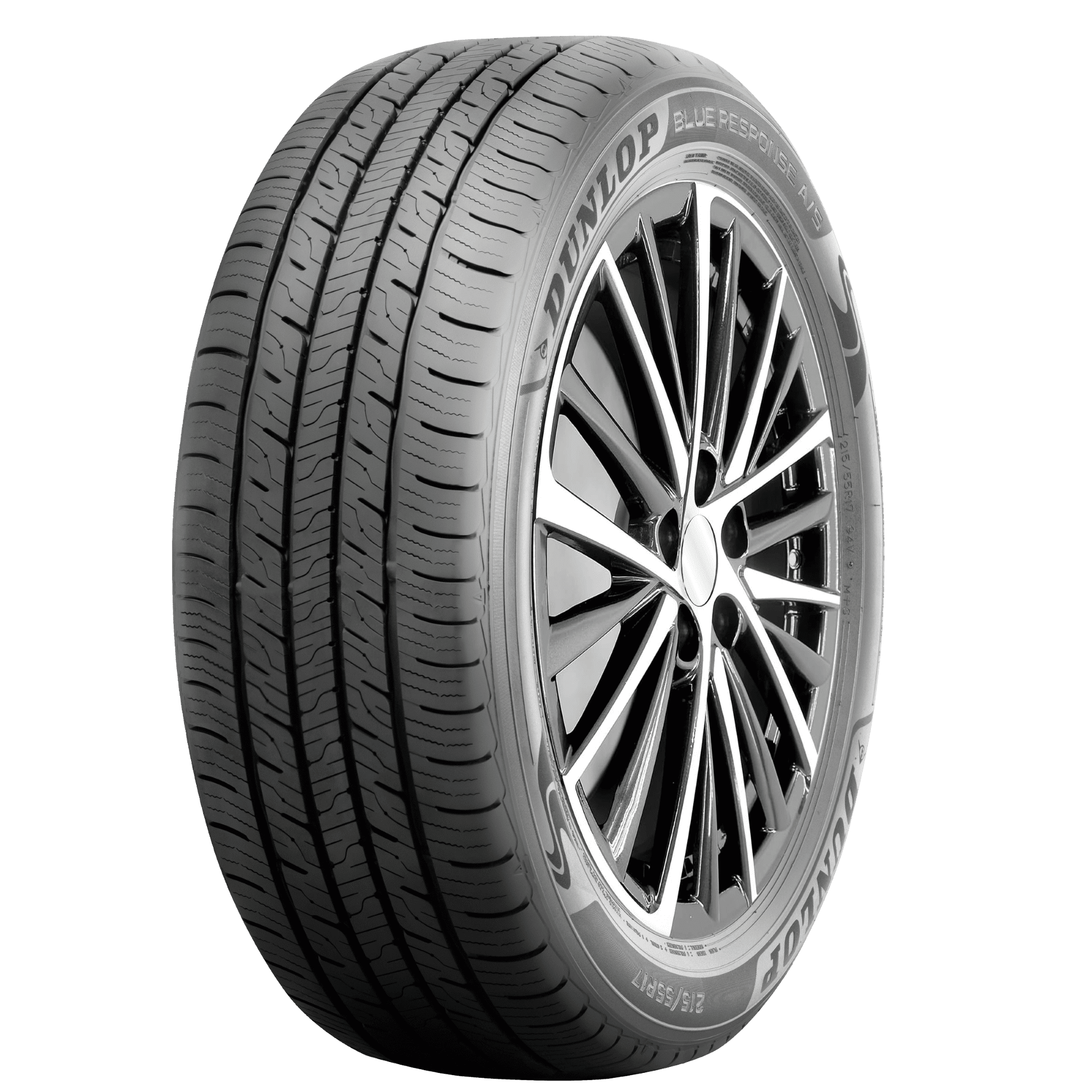 Set of 4 Dunlop Blue Response A/S 215/45R17 87V Tires Dunlop