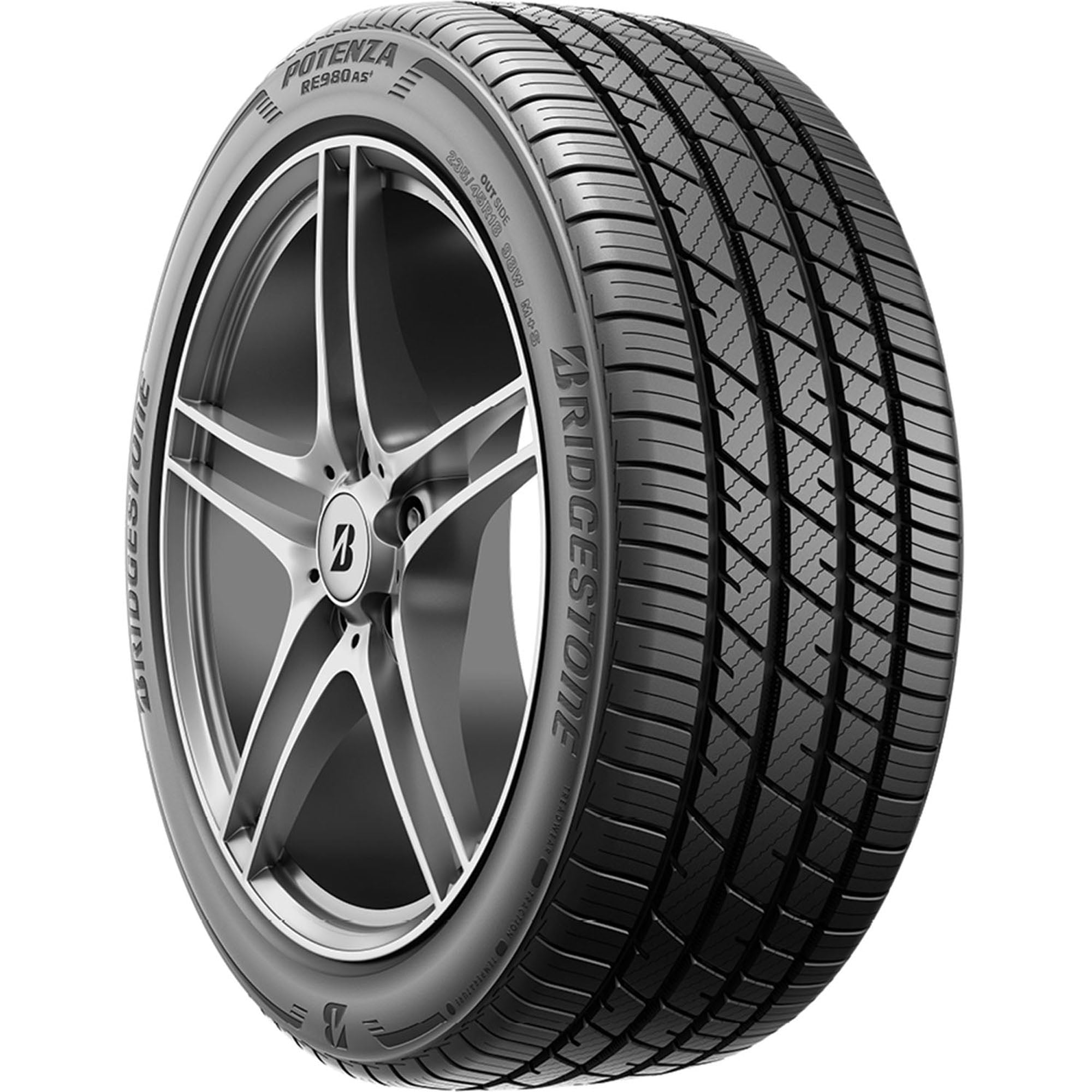 Bridgestone Potenza RE980AS+ Performance 215/55R17 94W Passenger Tire Bridgestone