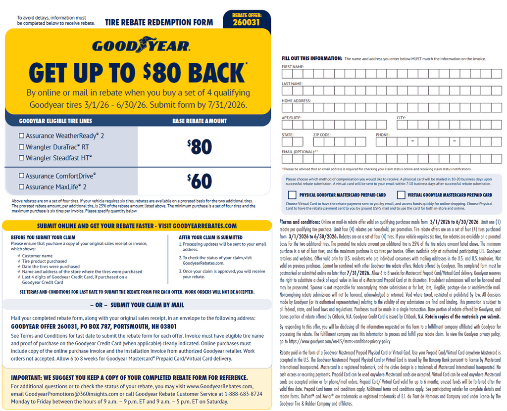 Goodyear Assurance ComfortDrive All Season 245/55R19 103V Passenger Tire Goodyear