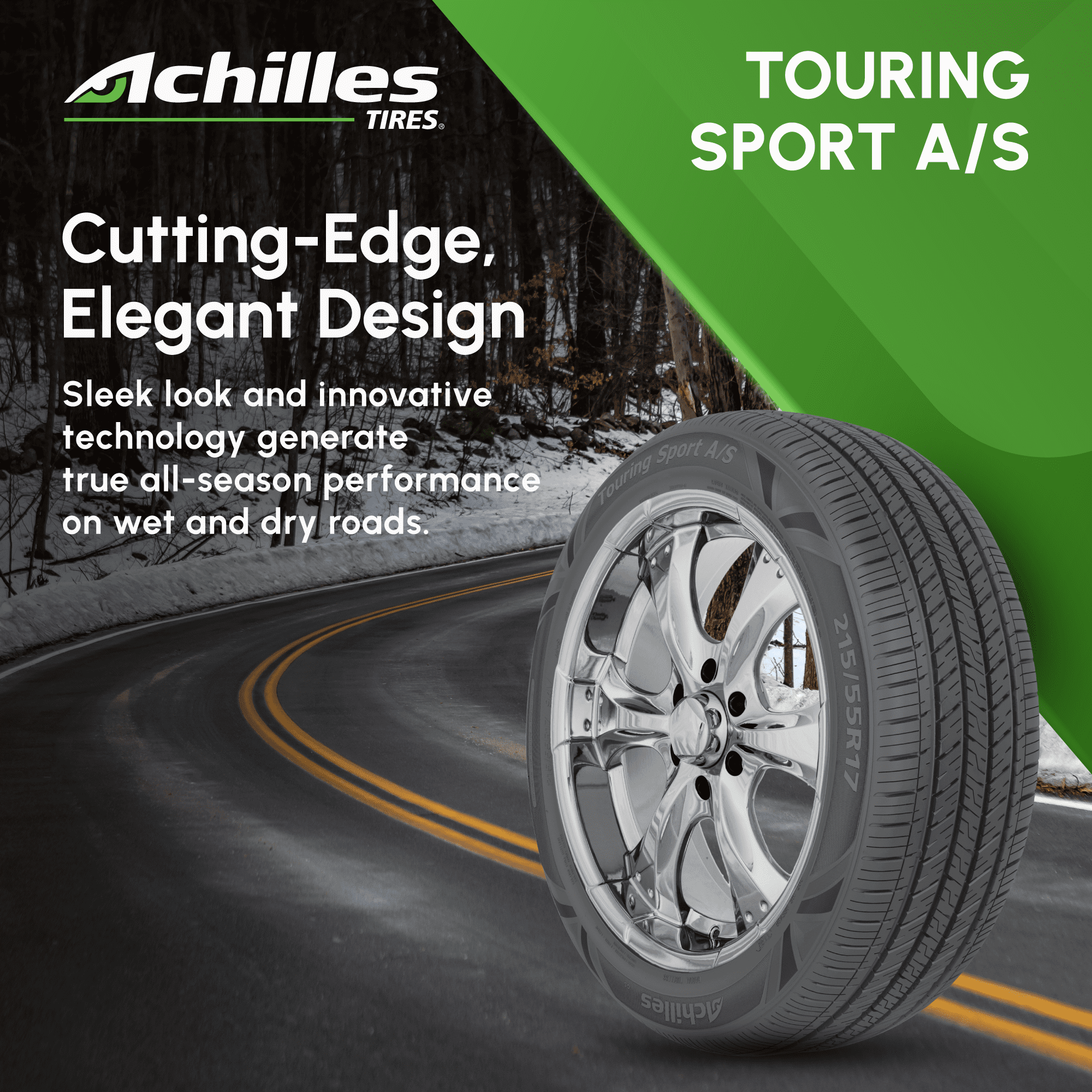 Achilles Touring Sport AS All Season 225/50R17 94V Passenger Tire Achilles
