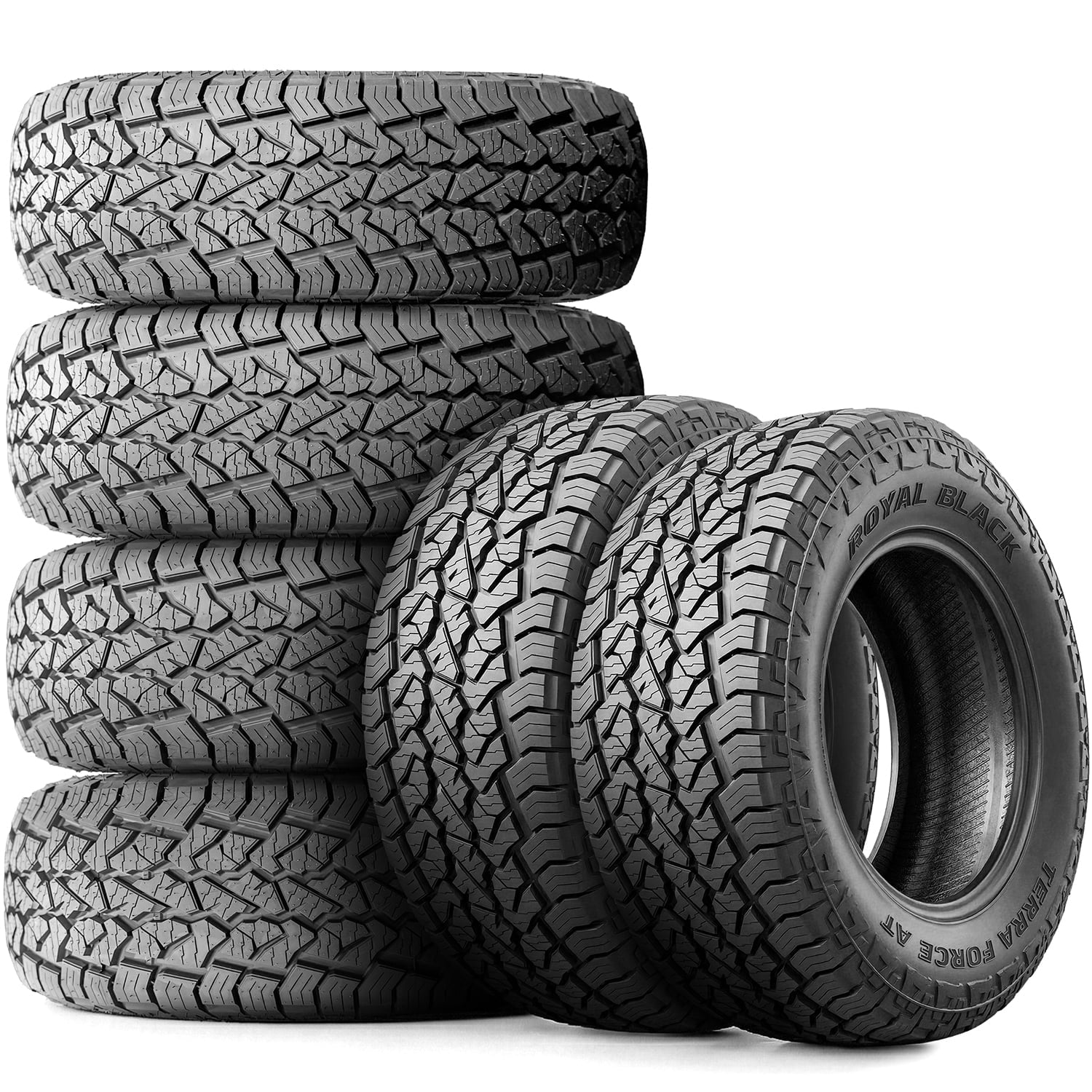 Royal Black Terra Force AT 245/70R17 119/116S E 10 Ply a/t All Terrain Light Truck Tire Royal Black